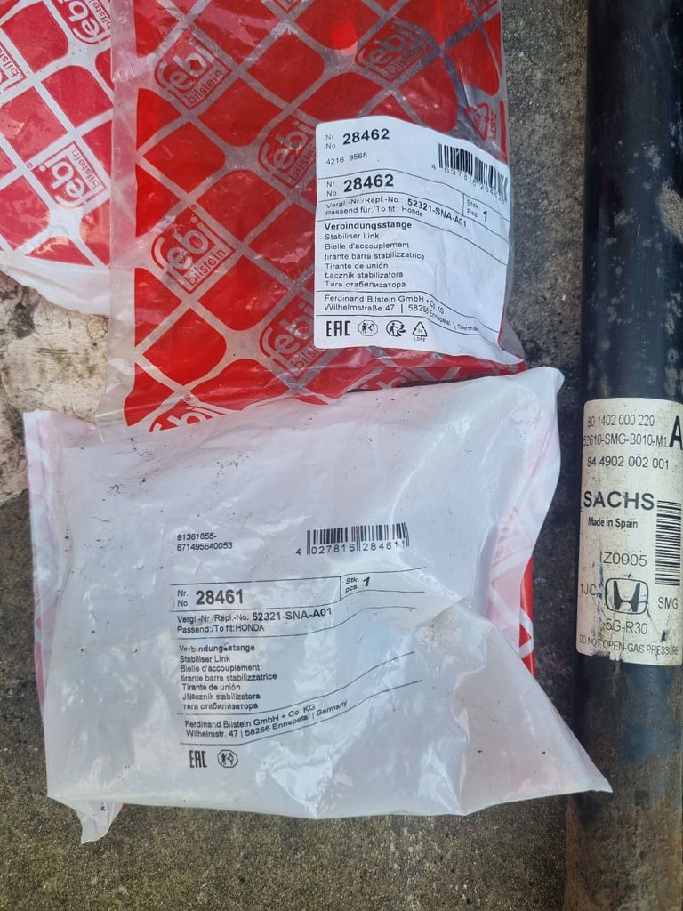 Honda Civic Mk8 Rear Anti roll bars/Front bushs/Rear shocks 