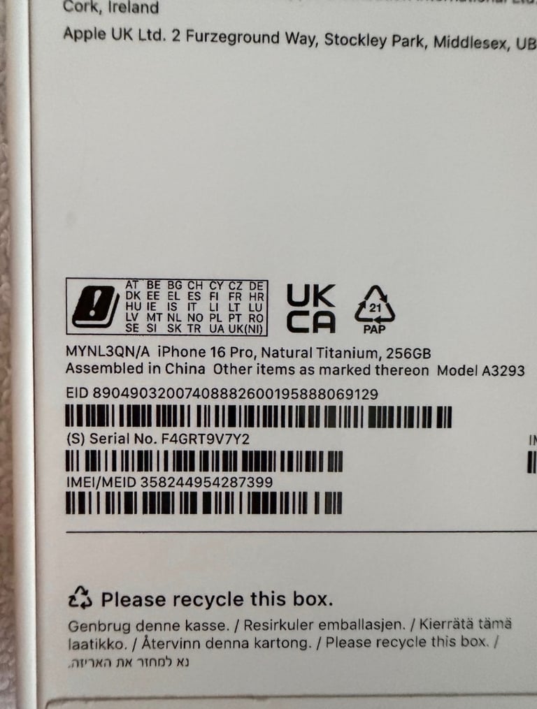 iPhone 16 Pro 256gb for sale 