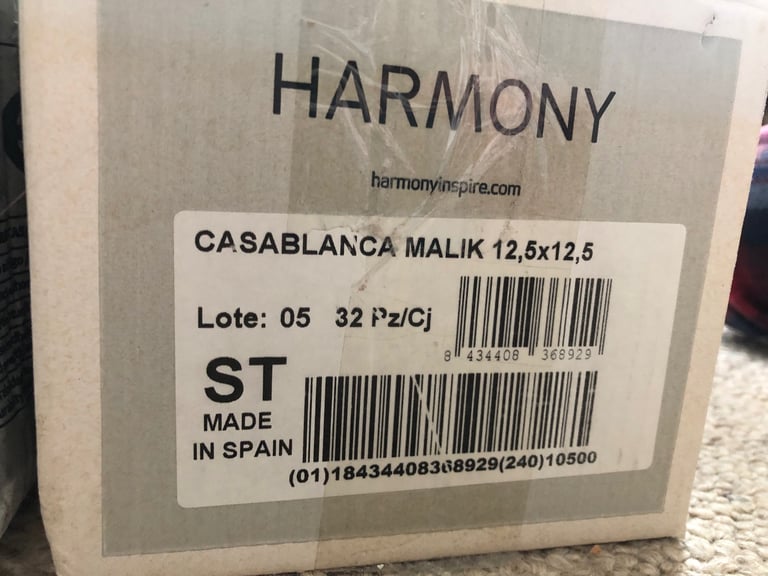 Patterned tiles four boxes