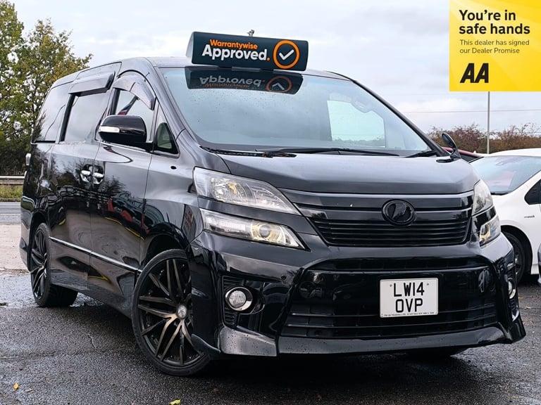 2014 Toyota Vellfire 2.4 Petrol Automatic 7 Seats CC PS P/Leather D-roof LED TV ULEZ Free MPV Pet...