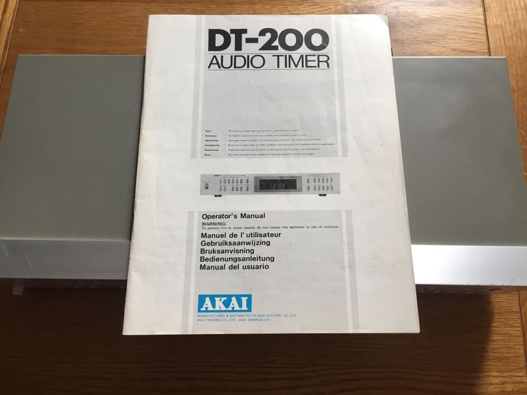 AKAI DT200 timer with Operator’s Manual