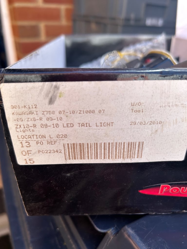 Kawasaki integrated tail light