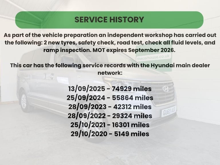 2019 Hyundai i800 2.5 CRDi SE Nav Euro 6 5dr MPV Diesel Manual