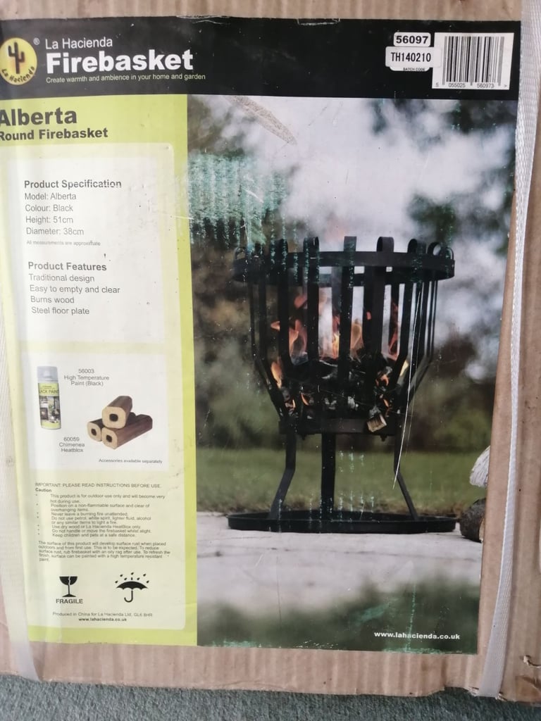 New in box- Fire basket, La hacienda Alberta