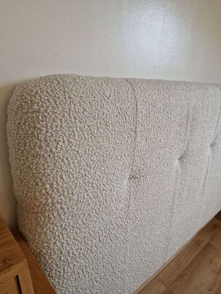 Wall Hung Floating Bespoke Boucle Headboard