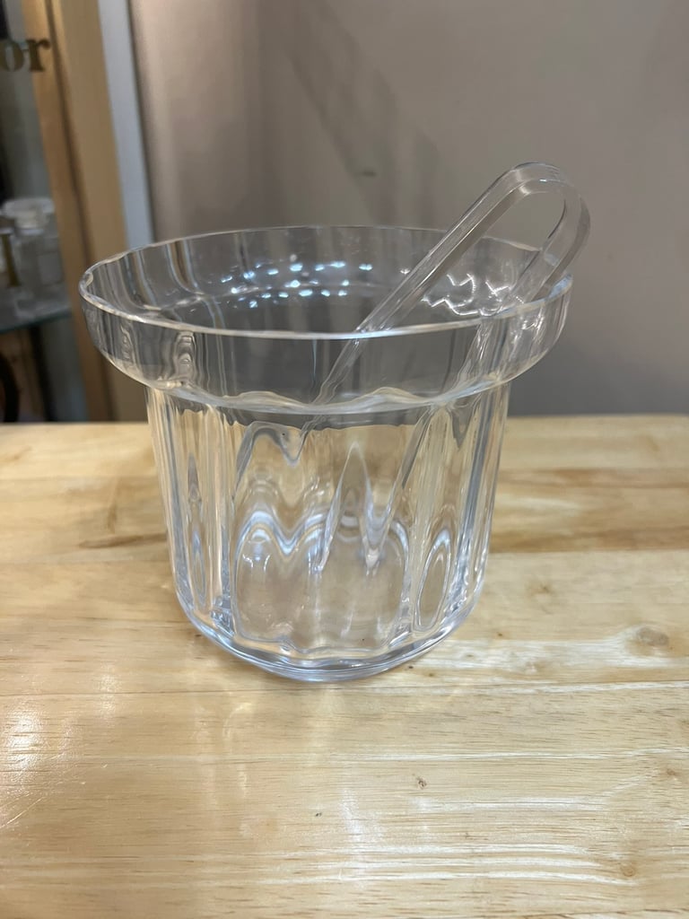 image for DARTINGTON CRYSTAL ice bucket & tongs