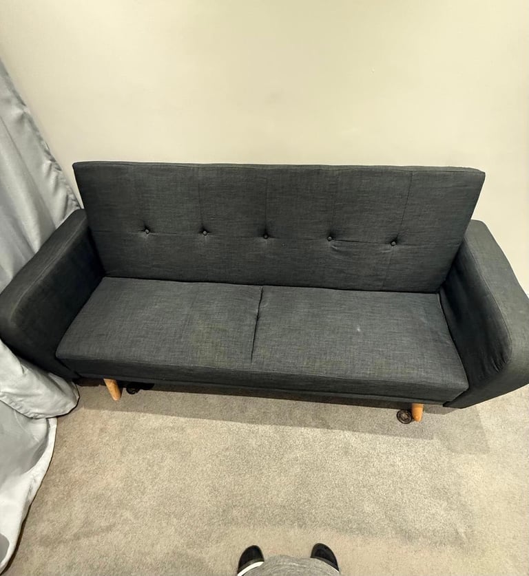 image for Slate Grey, 3 seater click clack sofa bed