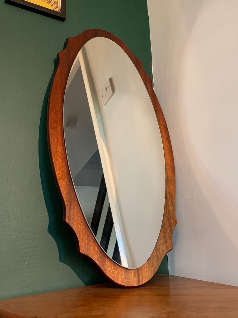 image for Vintage Midcentury Oval Mirror 