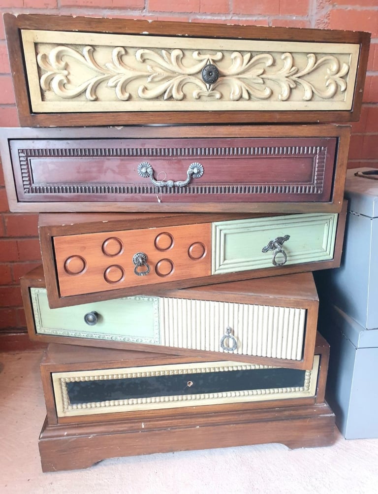 image for Unique set of 5 drawers 