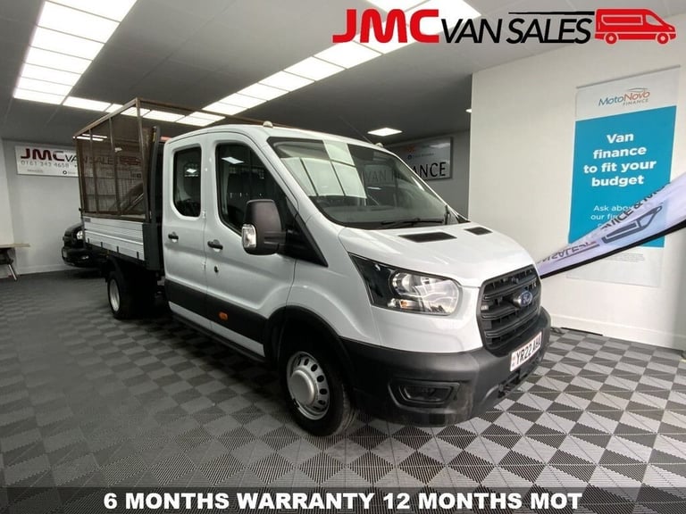 2022 22 FORD TRANSIT 2.0 350 ECOBLUE DOUBLE CAB TIPPER TWIN REAR WHEELS WITH CAG