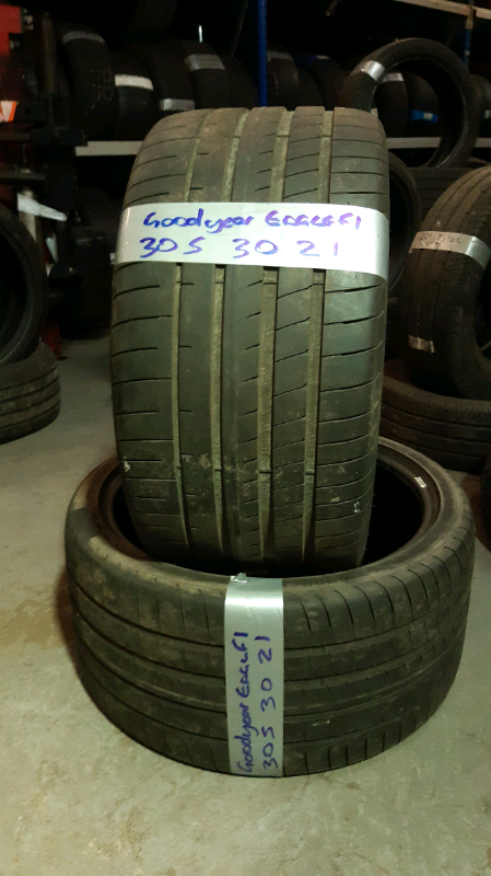 matching pair 305 30 21 goodyear eagle f1 tyres 6mm tread £160 pair fitd n bal opn 7 dys