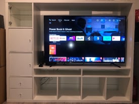 55” smart tv and IKEA media unit 