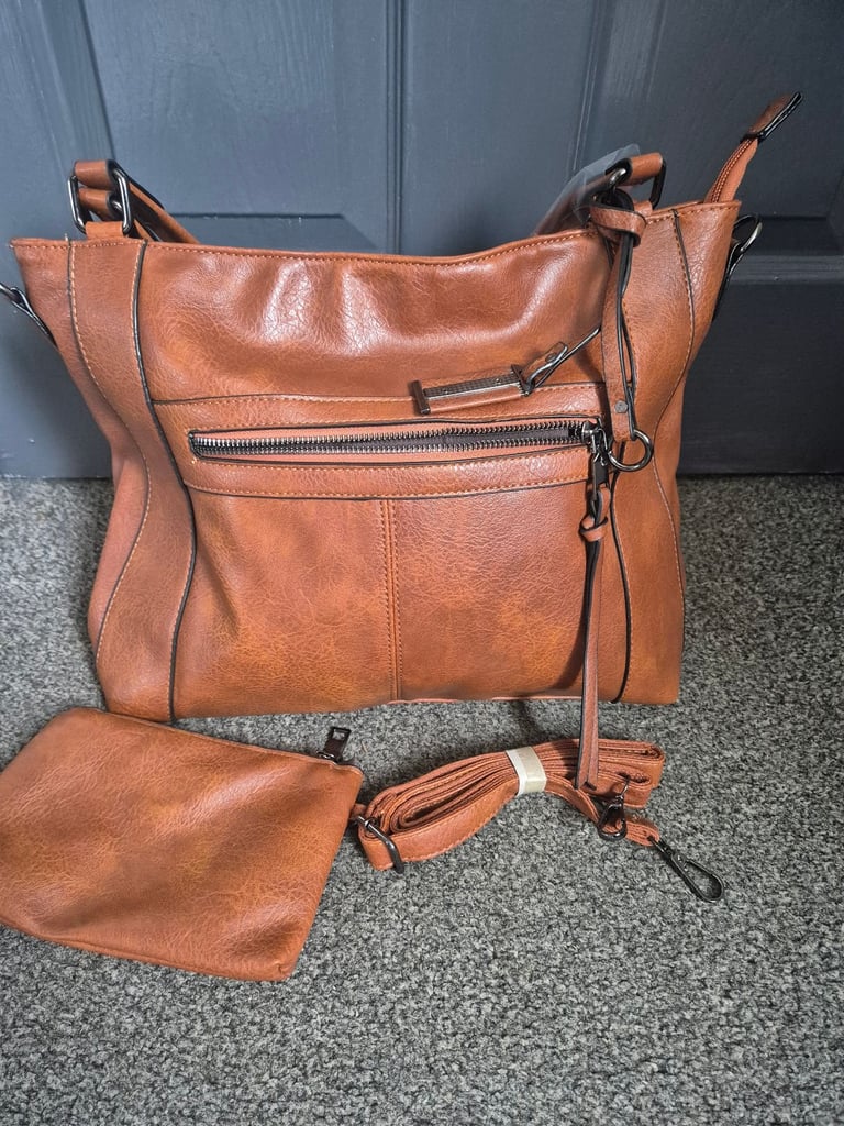 image for Faux Leather 2-peice shoulder bag