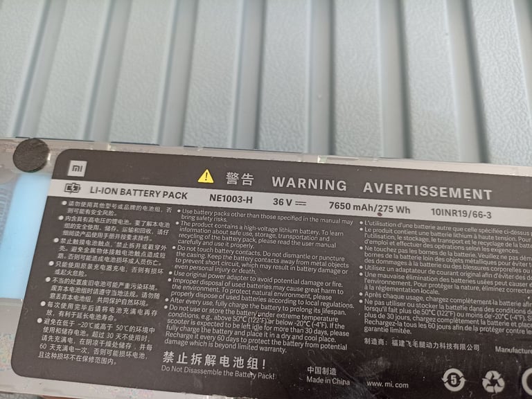 Xiaomi Scooter Battery M365 / Pro / S1 36v