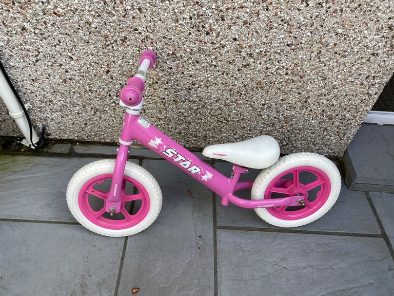 Pink balance bike