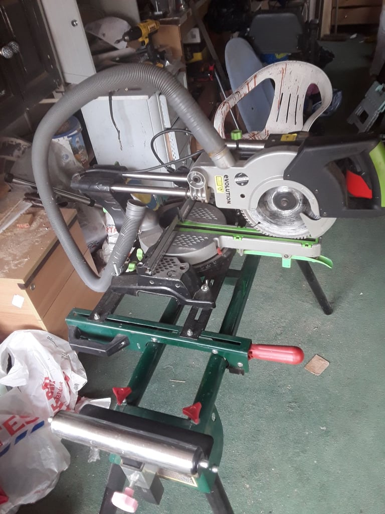 Chop saw on stand 