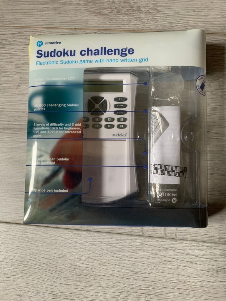 SUDOKU CHALLENGE Electronic Hand Held Game - PCL Active PA-SU101 Brand New