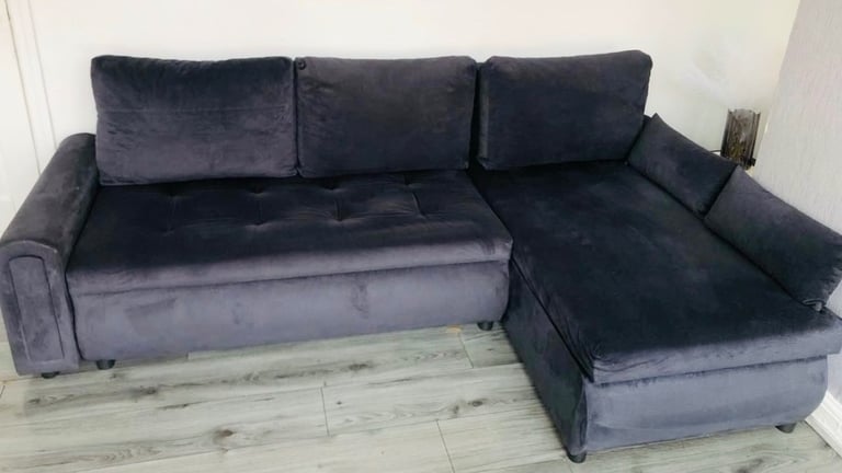 image for Plush velvet luxury sofa bed