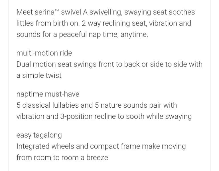 Joie swing chair