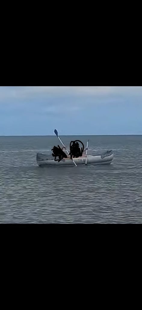 2 seater inflatable kayak plus 2 paddles. Used once 