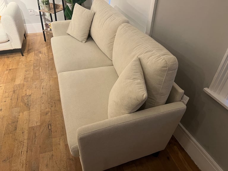 White 2 seater sofa 