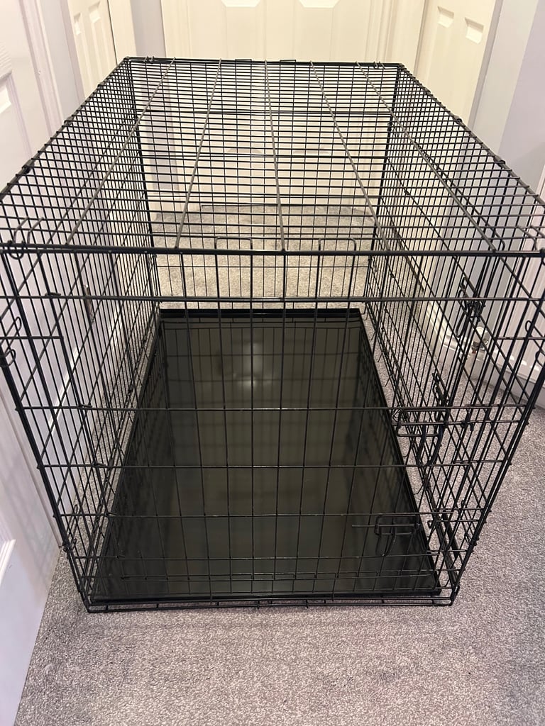 Dog Crate, Cover and Bowl 