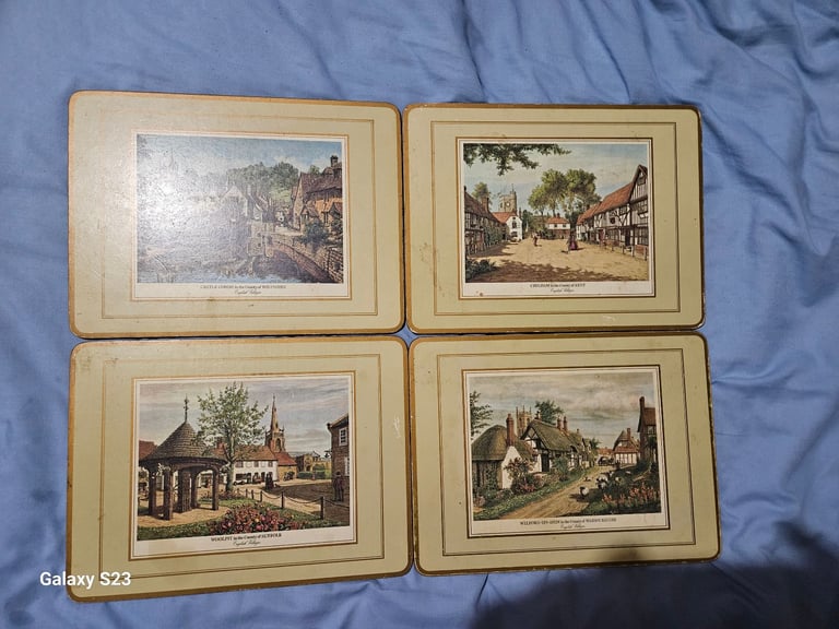 image for 4 x Vintage English Villages place mats set