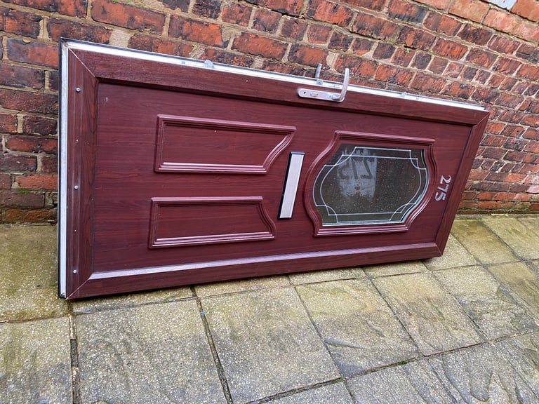 Wood grain on white Double Glazing door