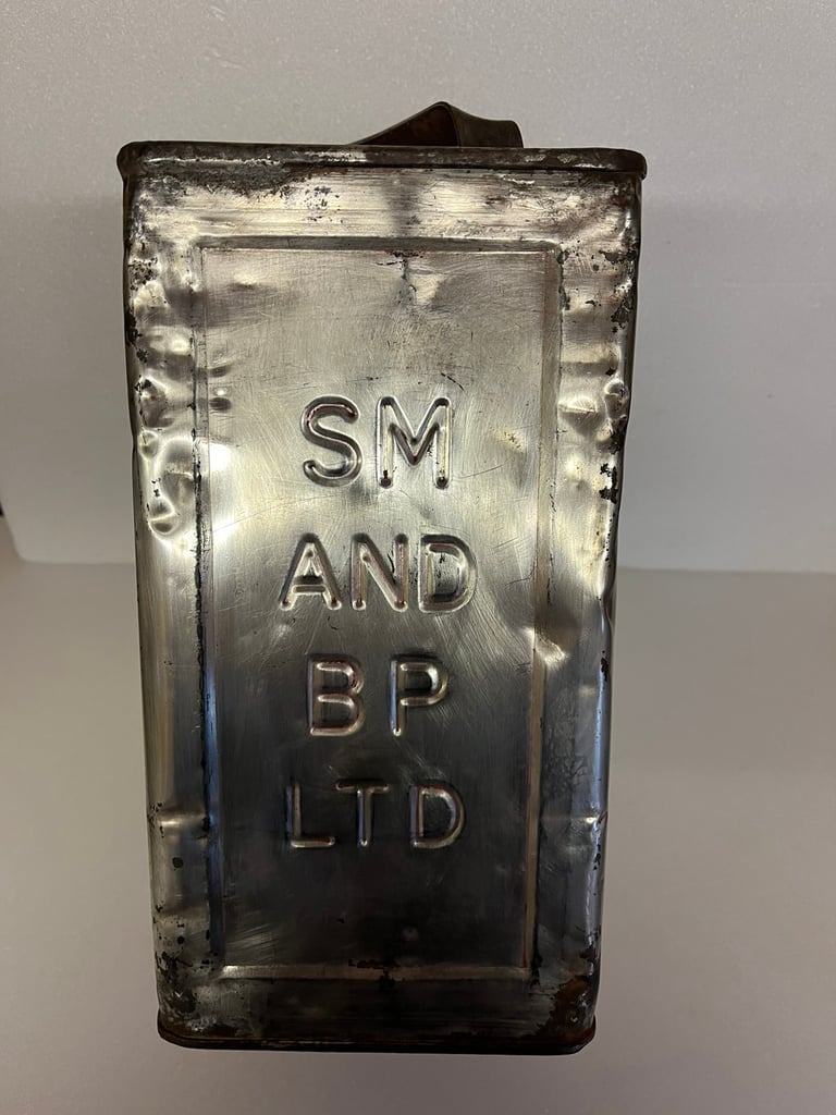 Vintage S & M 2 gallon petrol can
