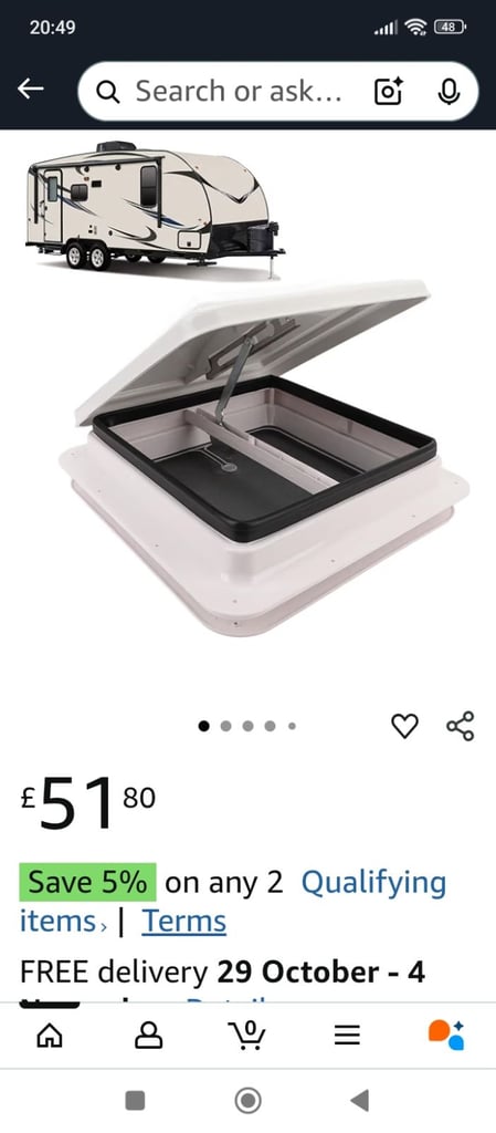 Caravan/camper van/boat window's 