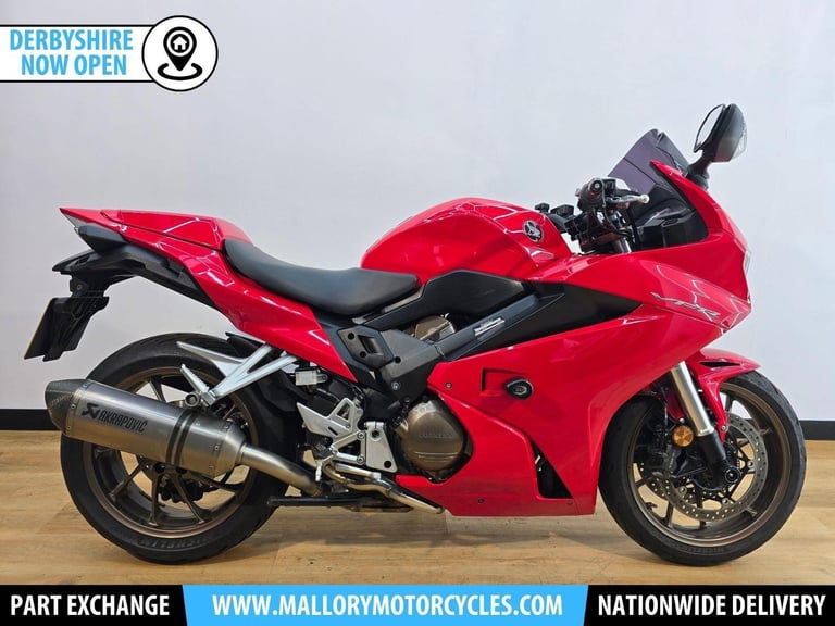 image for Honda VFR800F - Red - 2019 Handlebar Conversion, Akrapovic Exhaust, HISS