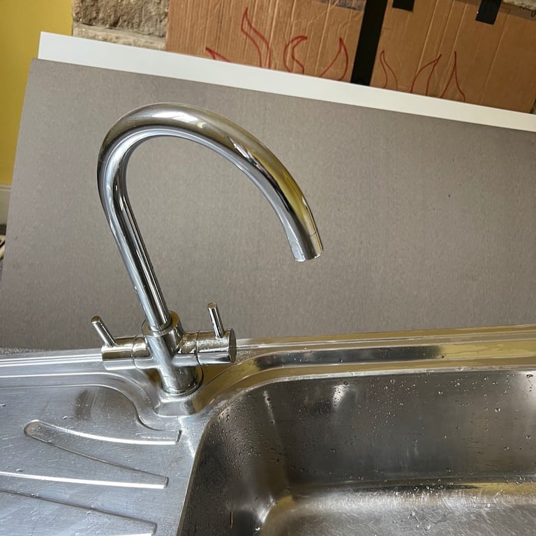 Stainless Steel Sink with Drainer and Mixer Tap