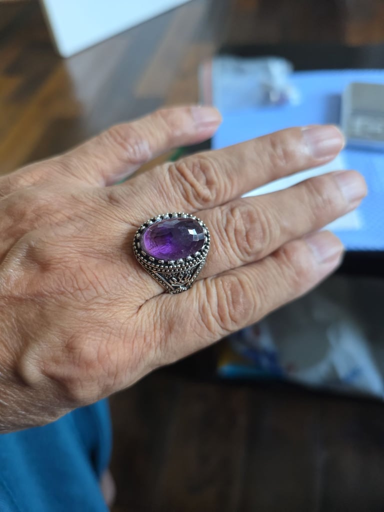 image for Authentic handmade Blue sapphire gemstone ring 