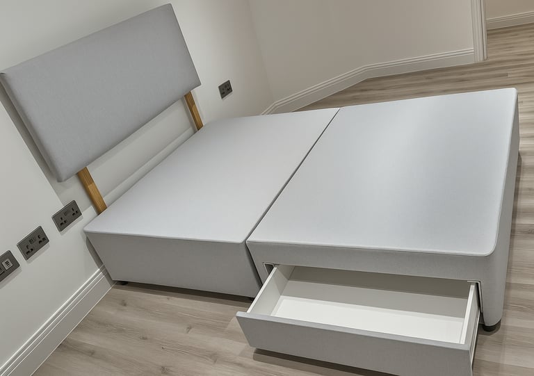 image for Durable Divan Bed with Storage Drawers and Mattress for Peaceful Rest Nights