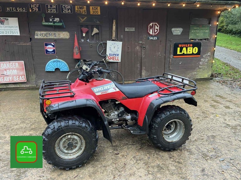 HONDA TRX300 BIG RED 4X4 ALL WORKING WELL & ROAD REGISTERED see video