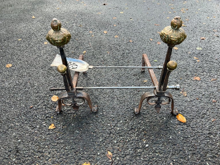 image for Vintage fire irons and fire dogs