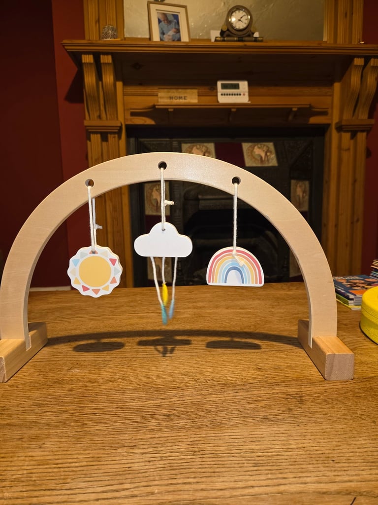 Littletown wooden baby doll play gym