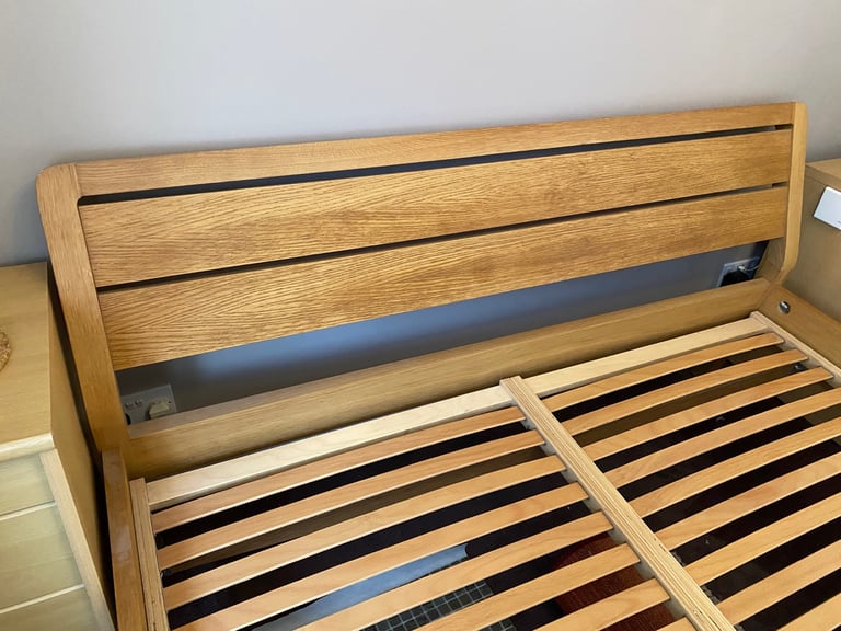 Habitat ‘Radius’ king-size bed frame - solid oak