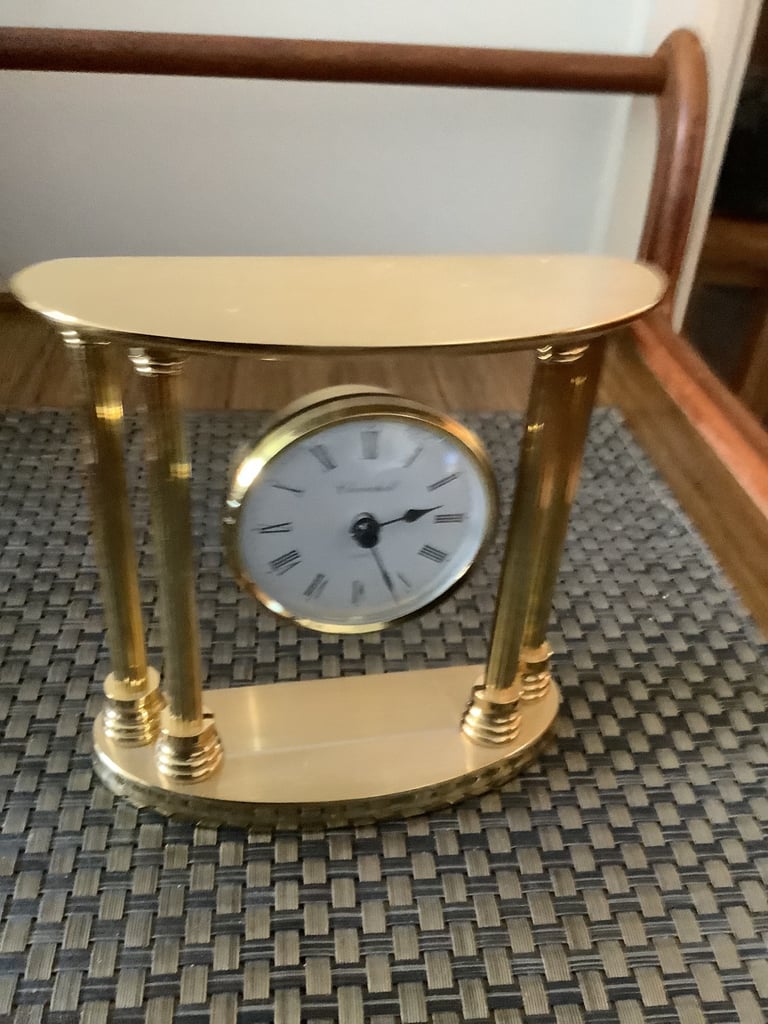image for Really pretty ,solid,,quartz clock new battery great timekeeper, Churchill is maker,