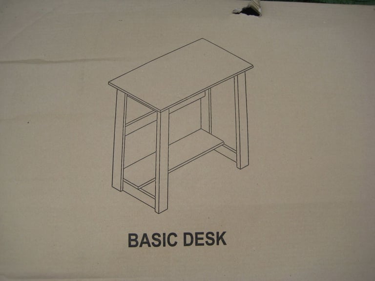 image for Brand New  Good Size Argos Self Assembly Beech Wood Effect Desk Sealed in Packaging for Only £15.00