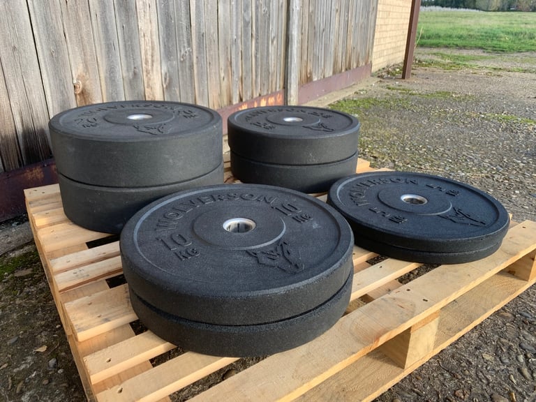 100kg Wolverson Olympic Bumper Plate Set (#1073) 