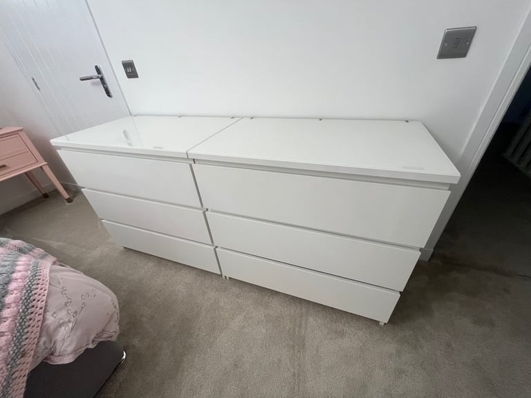 IKEA Malm white drawer units (2 of) 