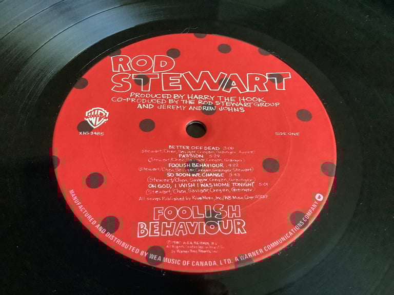 Vinyl Rod Stewart Foolish Behaviour 