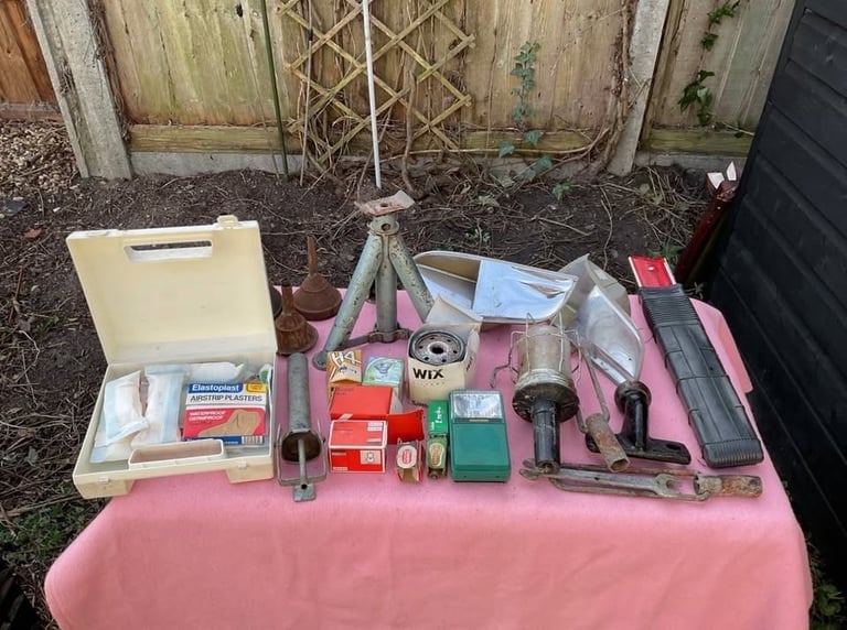 Collection Of Mostly Automobilia Items - To Include Vintage St John Ambulance AA First Aid Kit Box