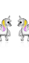 Unicorn Earrings Sterling Silver
