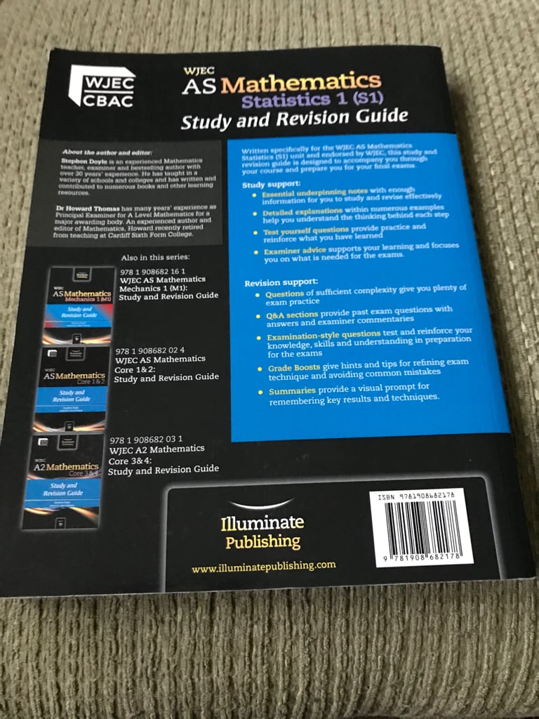 WJEC AS Mathematics Statistics 1 (S1) 