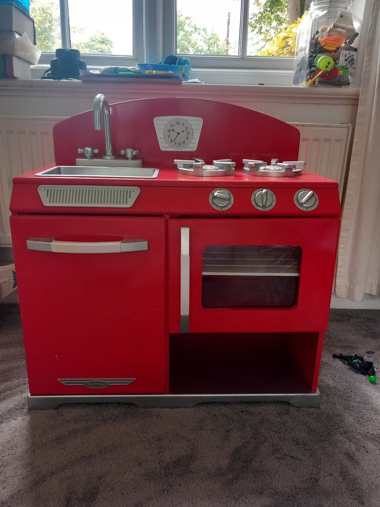 Childrens wooden toy kitchen