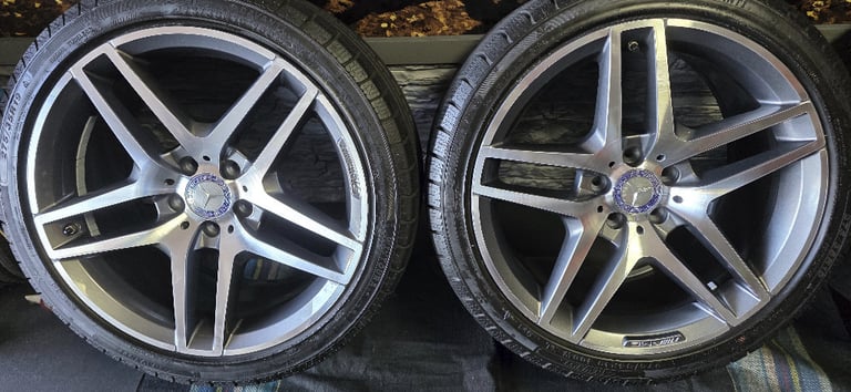 Mercedes Genuine AMG 19 alloy wheels + 4 x tyres 245 40 19 / 275 35 19 All Season