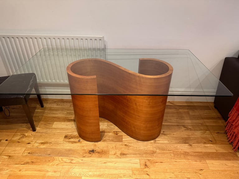 image for Beautiful wooden and glass dining table 