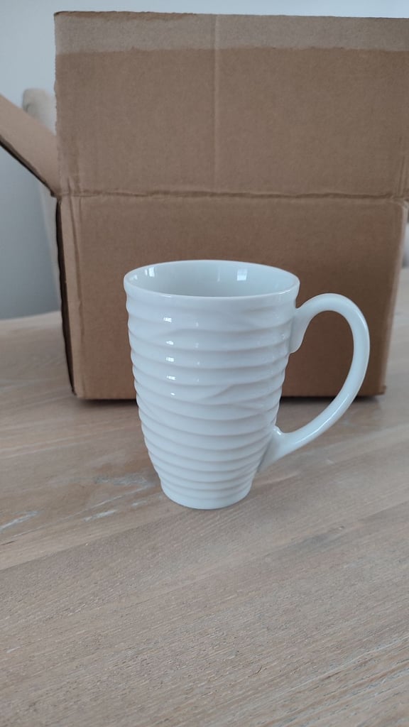 Next Malvern white latte cup mugs x 4